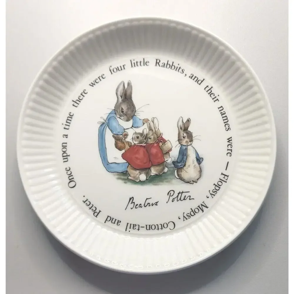 Wedgwood Etruria & Barlaston Beatrix‎ Potter Peter Rabbit 4 Little Rabbits Plate